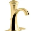 Kohler Devonshire Single-Handle Bathroom Sink Faucet, Vibrant Polished Brass