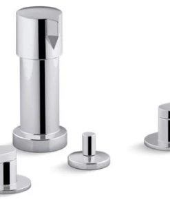 Kohler Composed Widespread Bidet Faucet With Lever Handles, Polished Chrome