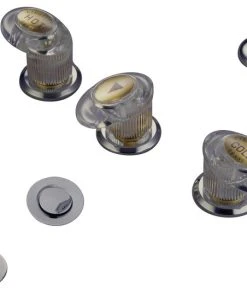 Kingston Brass Legacy Three Handle Bidet Faucet With Brass Pop-up